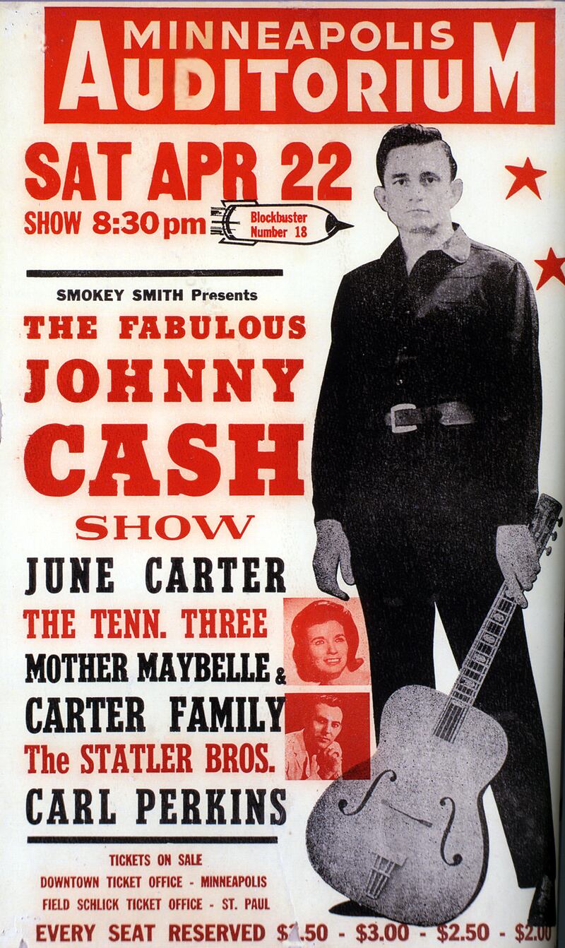 A Johnny Cash poster from 1950. Photograph: Gab/Redferns/Getty