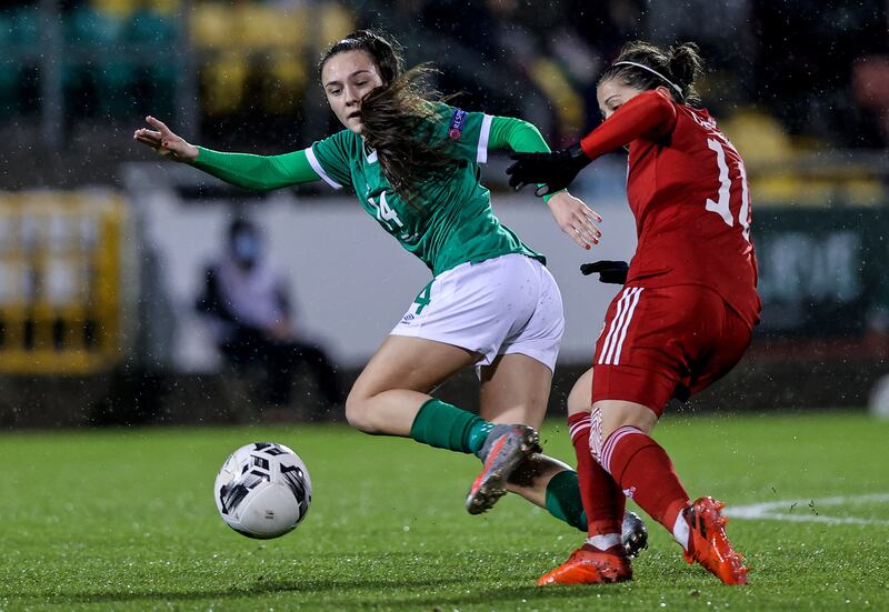 Jess Ziu in action for Ireland against Georgia in 2021. Photograph: Morgan Treacy/Inpho