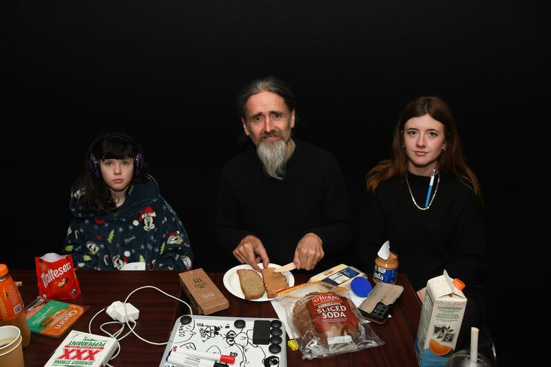 Flanagan with his daughters Isabelle (right), who served as his campaign manager, and Saoirse. Photograph: John O'Grady