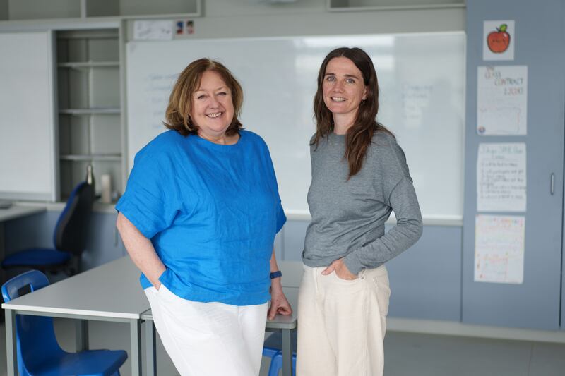 Principal Barbara Mulhall and guidance counsellor Alice O'Connor at Stepaside Educate Together Secondary School. Photograph: Fran Veale
