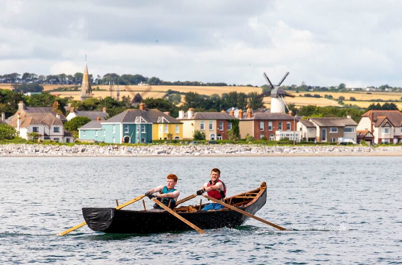 Currach racing in Skerries. Photograph: Tom Honan