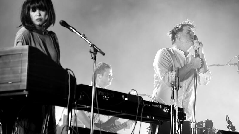 With James Murphy  of LCD Soundsystem  at  the 2016 Panorama NYC Festival: “I’m lucky; [Murphy is] talented,” she says. “I’m lucky to be able to be a part of this thing that’s good and that people like.” Photograph: Theo Wargo/Getty Images