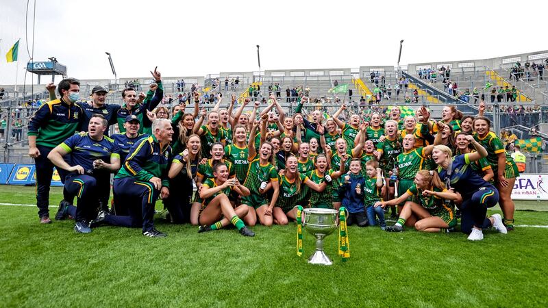 All-Ireland champions Meath celebrate their win over Dublin. Photograph: Laszlo Geczo/Inpho