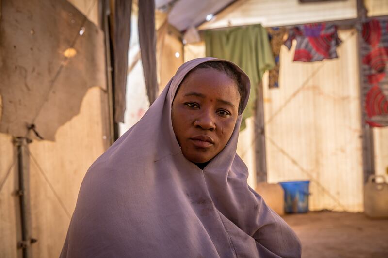 Baraka Alio was forced to watch as bandits in northwest Nigeria murdered her husband. Photograph: Sally Hayden