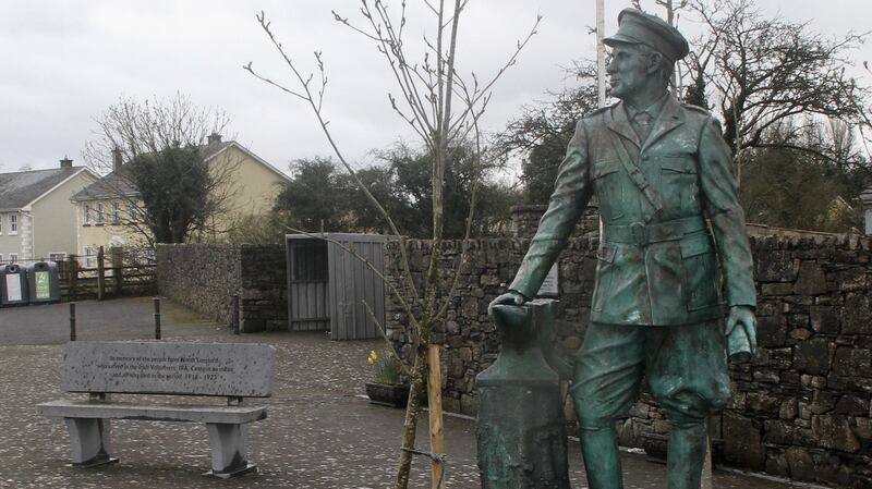 A statue of Gen Seán Mac Eoin at the site of the Clonfin ambush in Co Longford. Photograph: Ronan mcGreevy