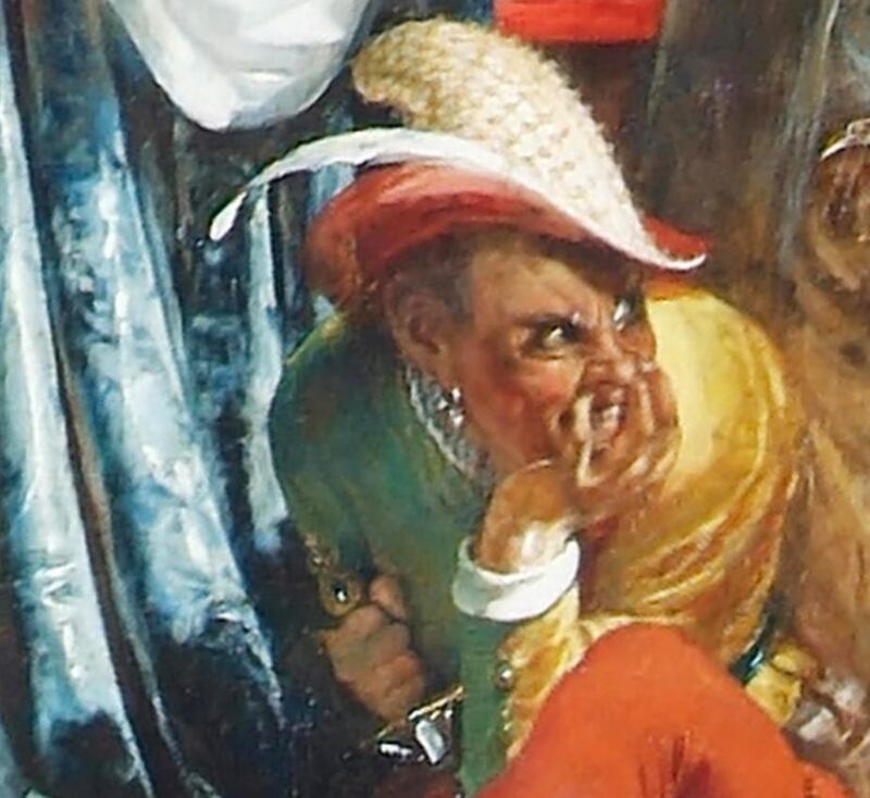 Daniel Maclise, Francois I and Diane de Poitiers (Detail), from Heroes and Villains at Crawford Art Gallery