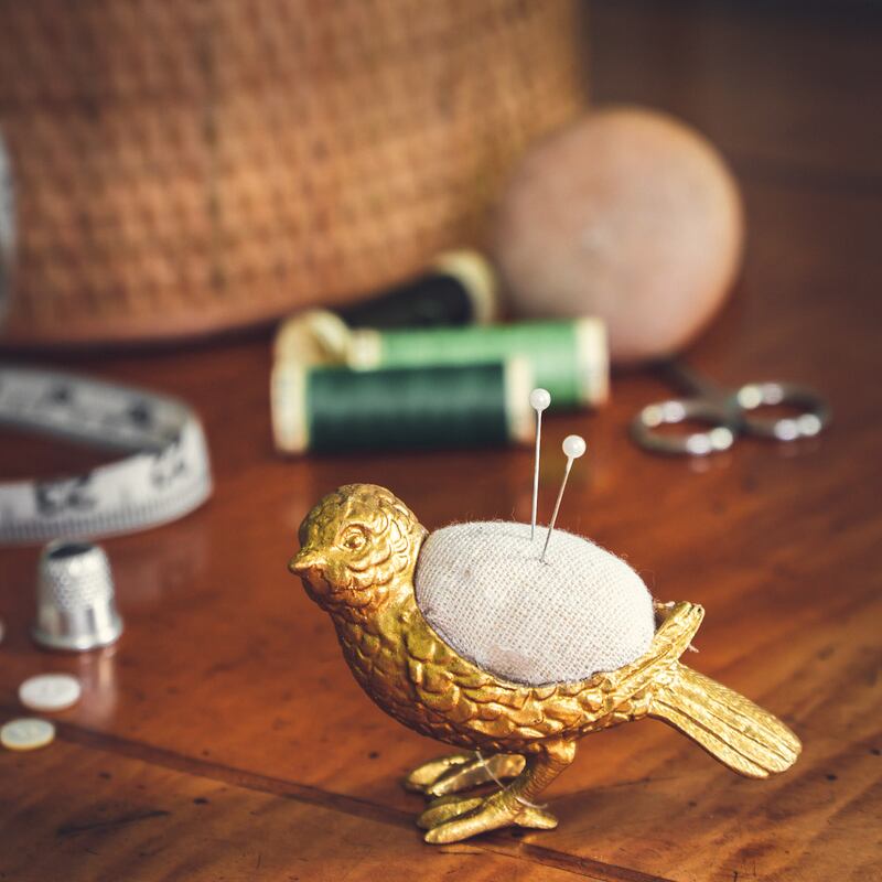 Bird pin cushion