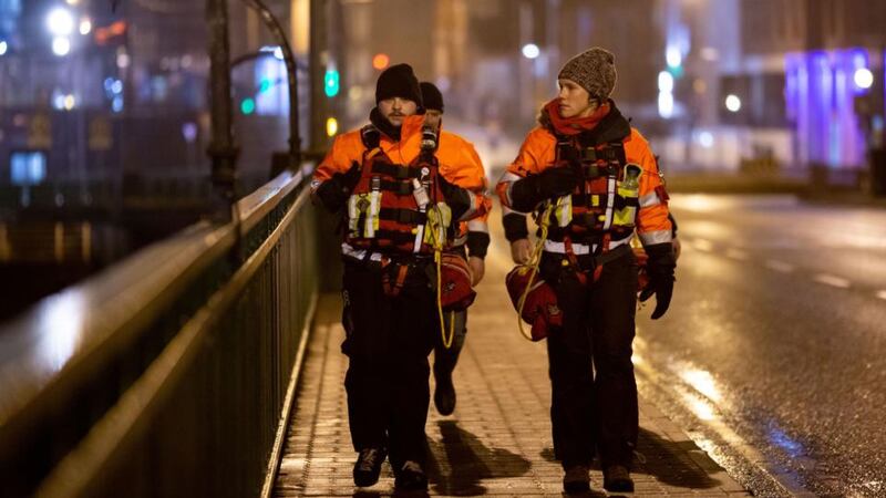 Sean Lyons and Ciara McInerney on Shannon Bridge in  Limerick city. Photograph: Alan Place