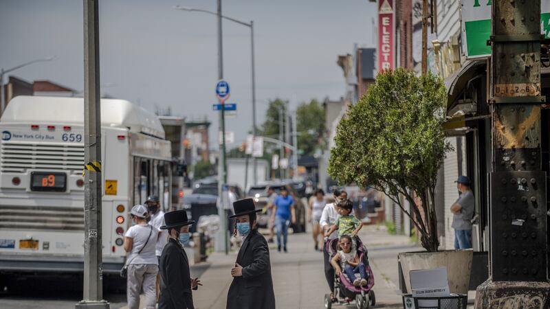 The Borough Park neighbourhood of Brooklyn, New York. ‘The general feeling is one of complacency.’ Photograph: Brittainy Newman/The New York Times