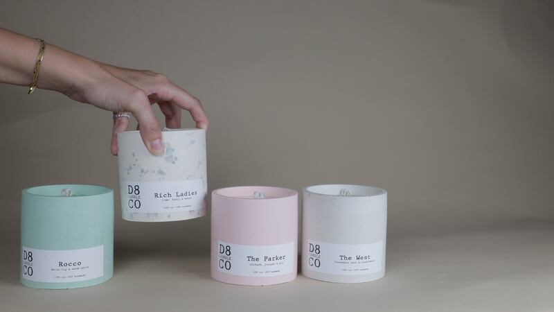 D8 Candle Co candles. including Rich Ladies.