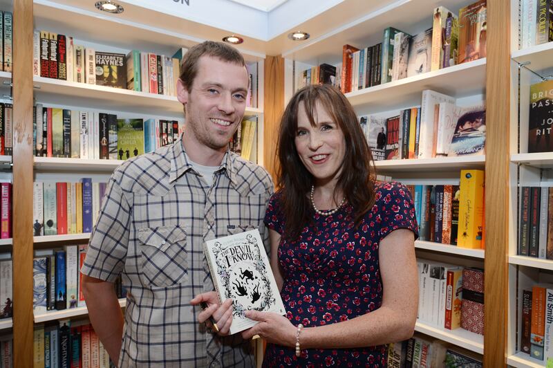 Claire Kilroy at the launch of her previous novel, The Devil I Know, with the books editor Angus Cargill from Faber & Faber at the Gutter Bookshop in Temple Bar, Dublin in August 2012, soon before the birth of her son. Photograph: Alan Betson