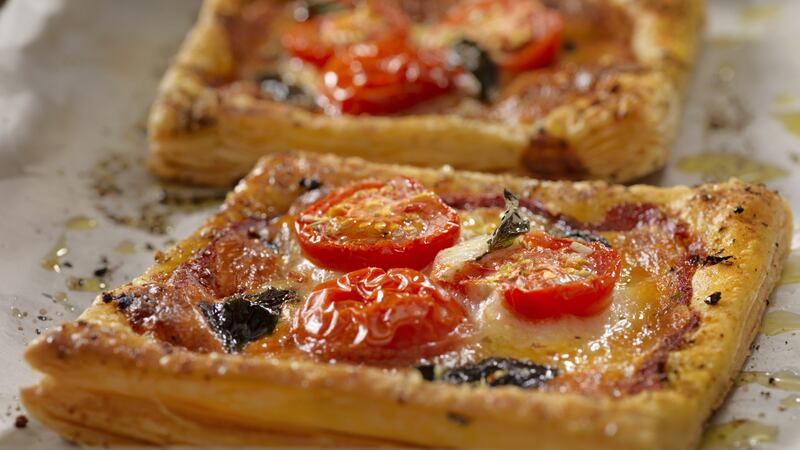 Puff pastry pizza. Photograph: iStock.