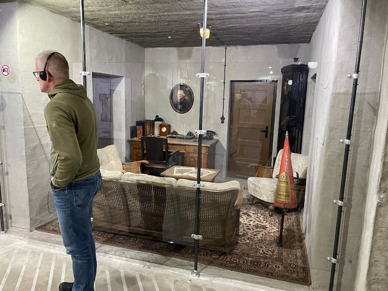 Berlin Story Bunker: A reconstruction of the room where Hitler took his life. Photograph: Derek Scally