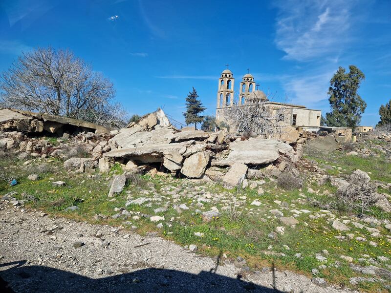 The destroyed village of Quneitra in Golan, Syria. Photograph: Conor Gallagher