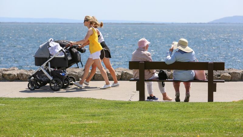 ‘When we were children, there wasn’t a fine day let pass without us being whipped off to a beach, or a park, or a swimming pool in a shed.’ Salthill, Co Galway. File photograph: Joe O’Shaughnessy
