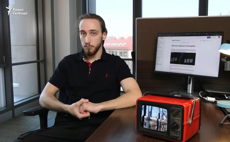 Screenshot of Radio Free Europe/Radio Liberty journalist Artyom Radygin
