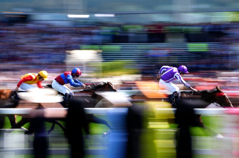 Illinois ridden by jockey Ryan Moore (right) on their way to winning the Queen's Vase during day two of Royal Ascot. Photograph: David Davies/PA Wire