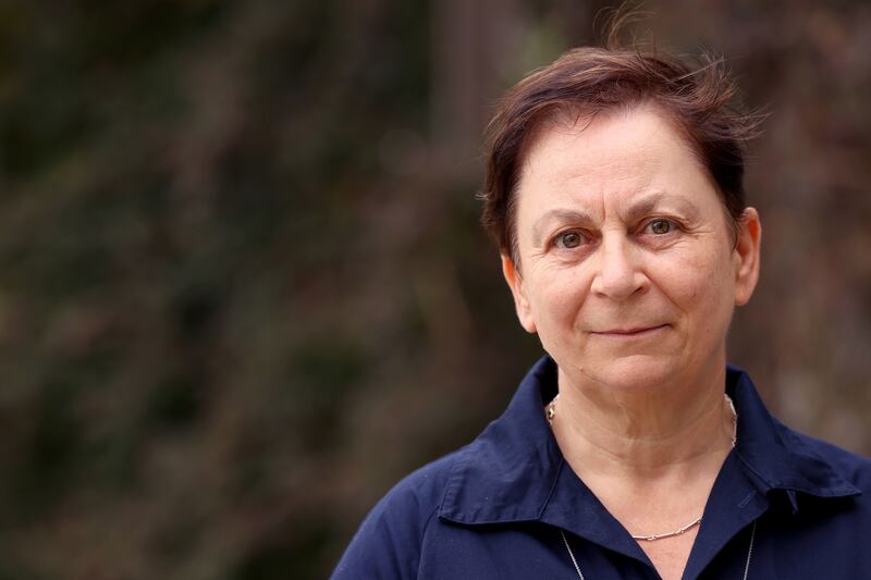 Author Anne Enright, at the LexIcon Library, Dún Laoghaire, Dublin, in 2023. Photograph: Dara Mac Dónaill