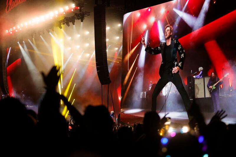 Electric Picnic: The Killers begin their headline set with Mr Brightside. Photograph: Alan Betson