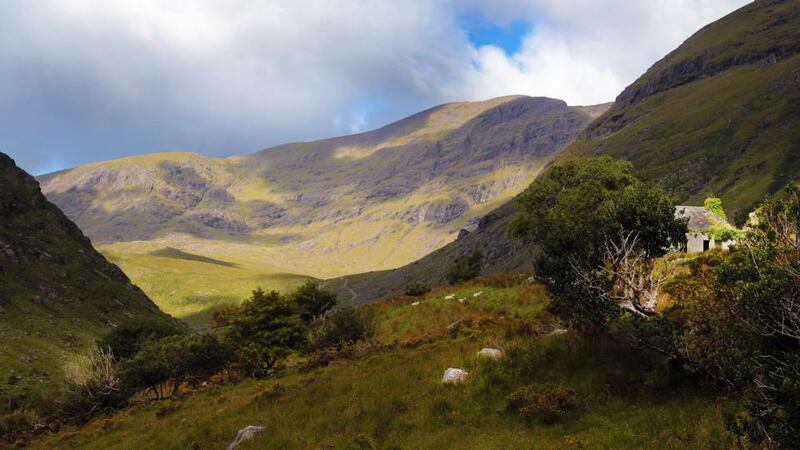 The view towards Cummenduff Glen and the famous ruin of Molly’s Cottage. Photograph: Valerie O’Sullivan