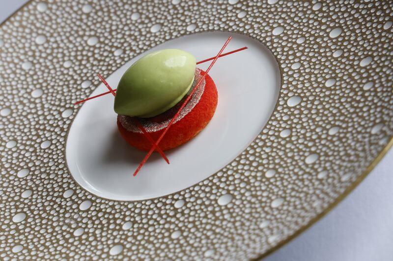 'Strawberry Garden': Kilkenny organic strawberries and lovage ice cream. Photograph Nick Bradshaw/The Irish Times