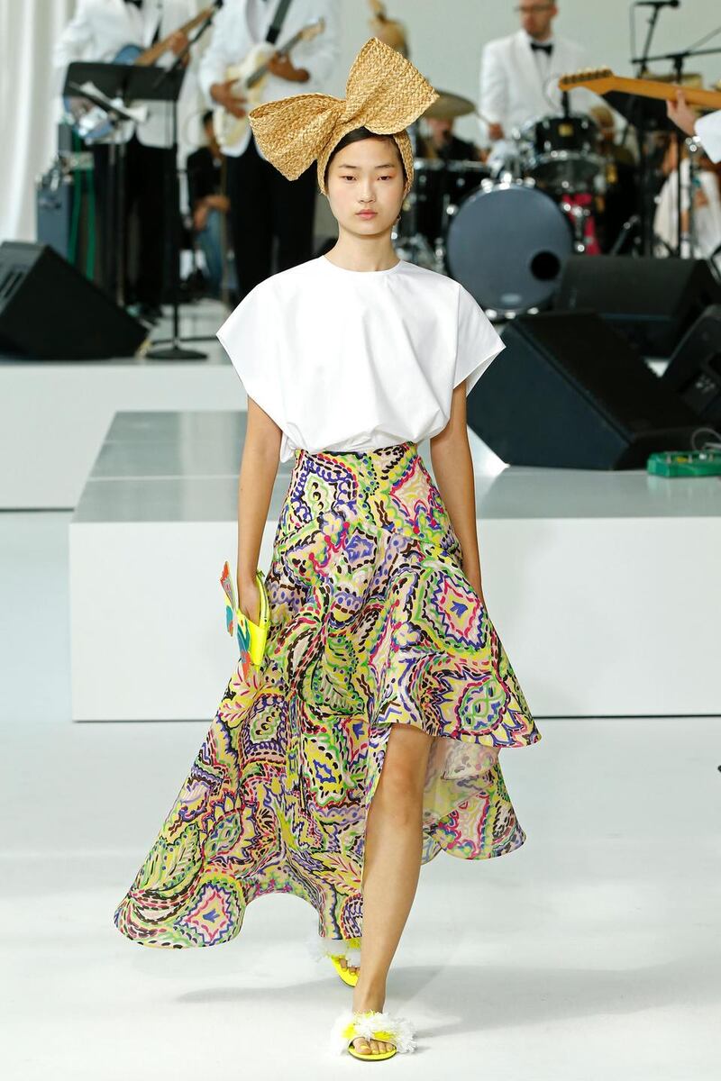 Delpozo graphic print skirt (€2950 from Brown Thomas)