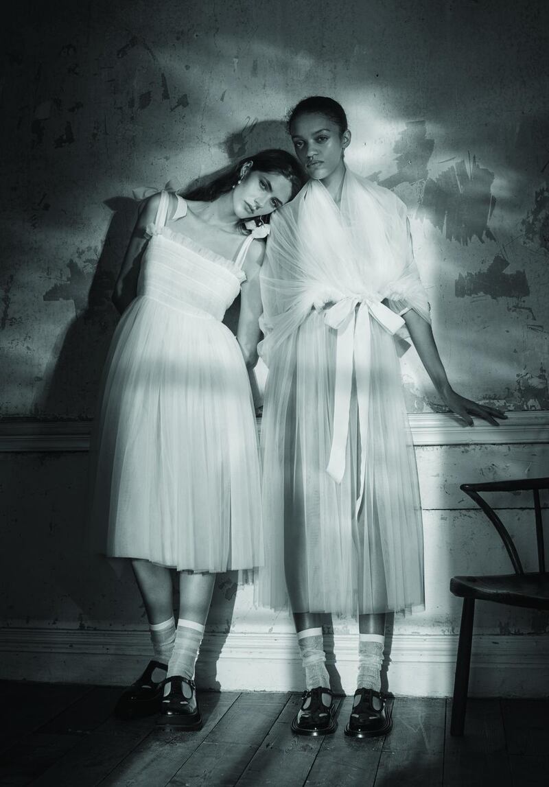 Puff sleeved tulle midi dress €1,130 by Molly Goddard at matches.com