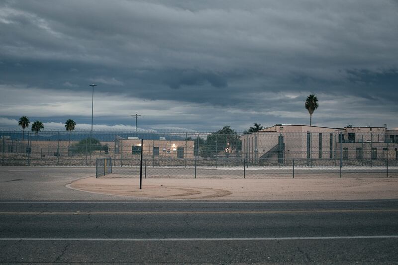 The prison in Tucson, Arizona, where Derek Chauvin was being held in a special protective unit for high-profile inmates. Photograph: Alyssa Schukar/The New York Times
                      