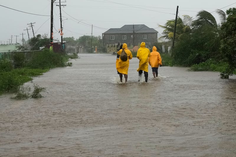  Rocky Point, Jamaica, during the passing of Hurricane Melissa. Photograph: Matias Delacroix/AP