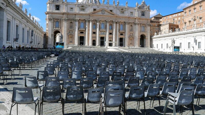 An empty Vatican.