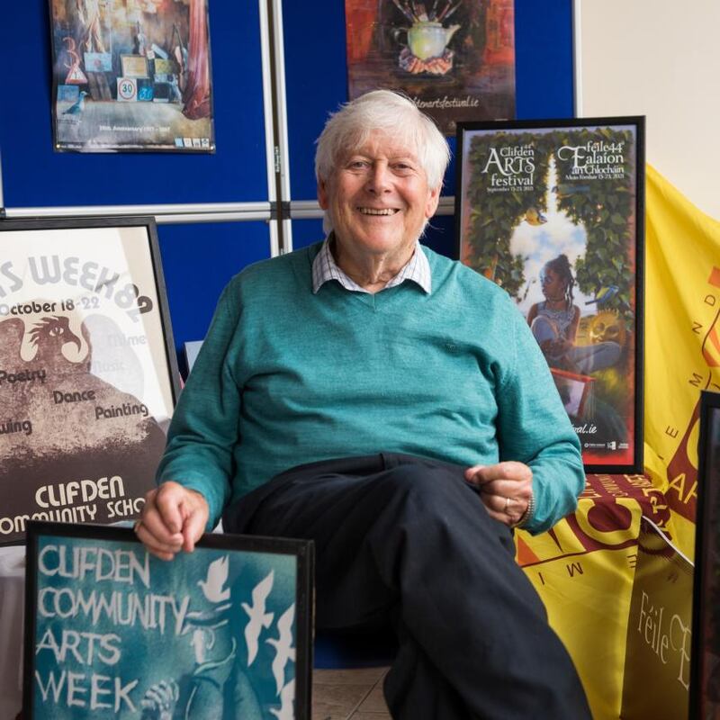Brendan Flynn in the Clifden Arts Festival office. Photograph: Aoife Herriott