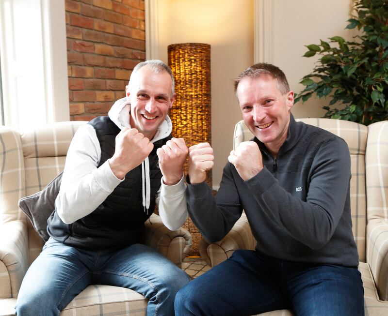 Tommy Dunne (Tipperary)  and Jamesie O’Connor (Clare) recount stories from their great rivalry. Photograph: Liam Burke/Press 22