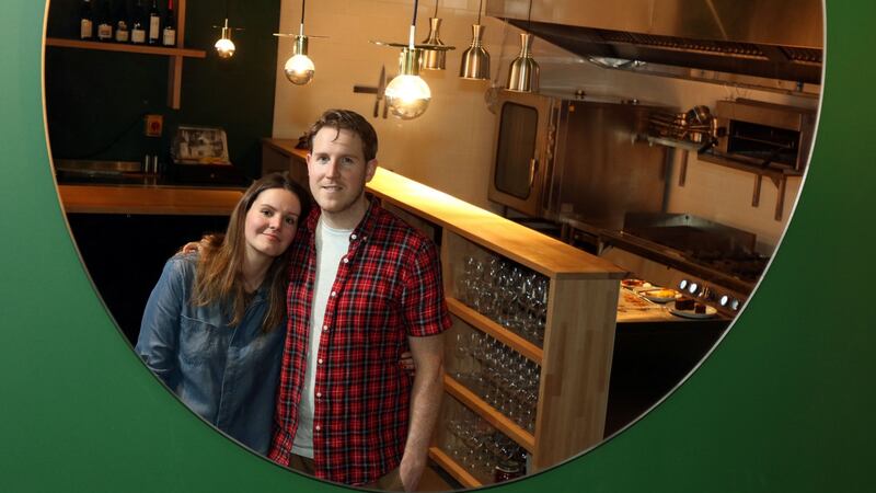 Barry Fitzgerald and Claremarie Thomas in their restaurant, Bastible,  on Dublin’s South Circular Road. Photograph: Nick Bradshaw