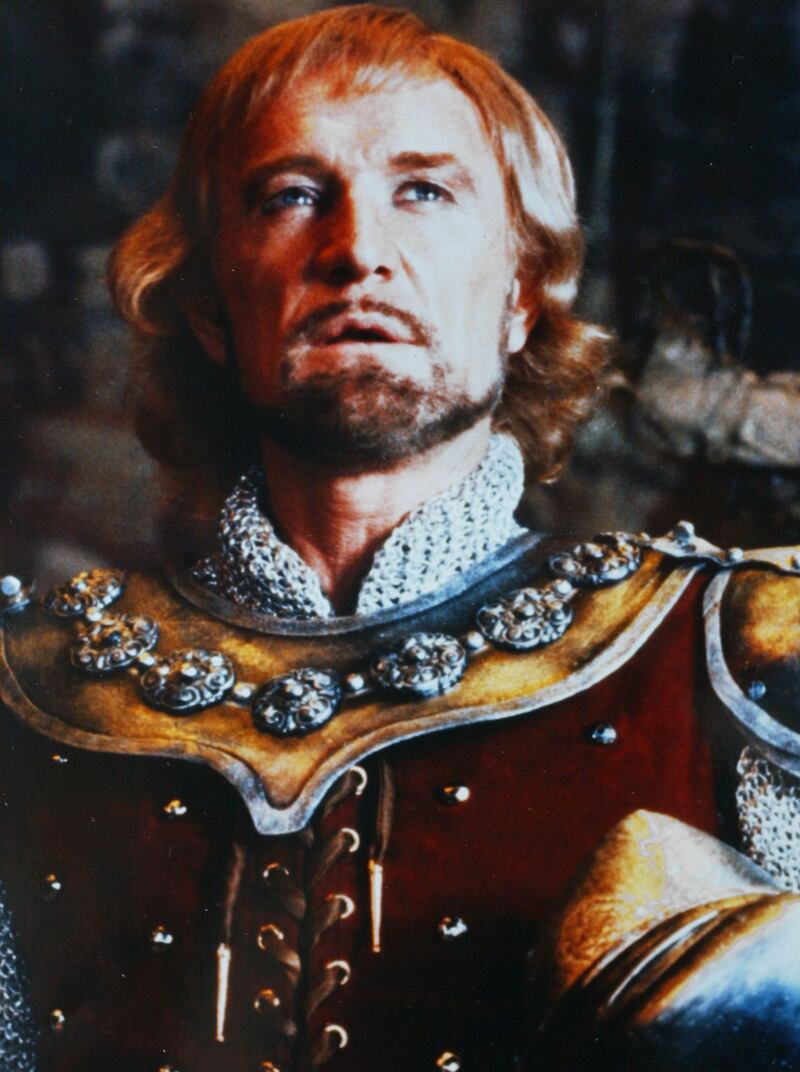 Richard Harris as King Arthur in the musical Camelot (1981). He also starred in the 1967 film version.