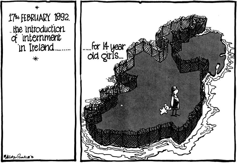Martyn Turner’s X case cartoon, from 1992