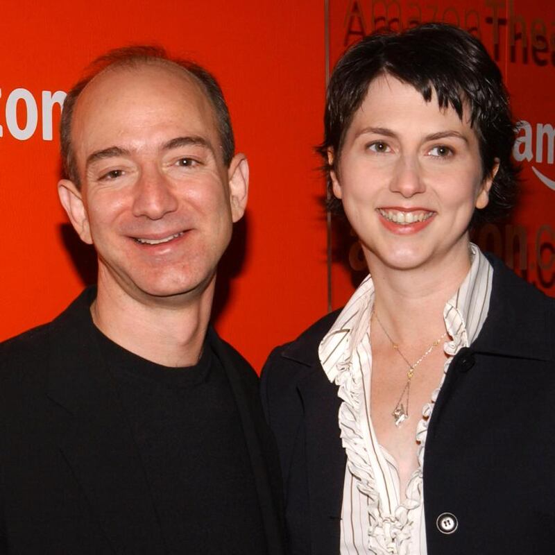 Jeff Bezos and MacKenzie Scott (2004). Photograph: Jean-Paul Aussenard/WireImage