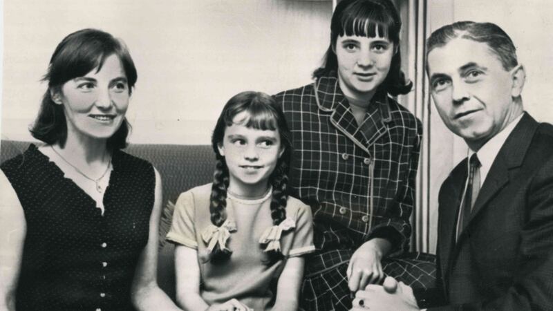 Thomas Niedermayer with his wife, Ingeborg Tranowski, and their two daughters. 