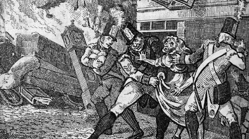 Mayhem in Bridgefoot Street, Dublin, 1798 [Irish magazine, 1812]