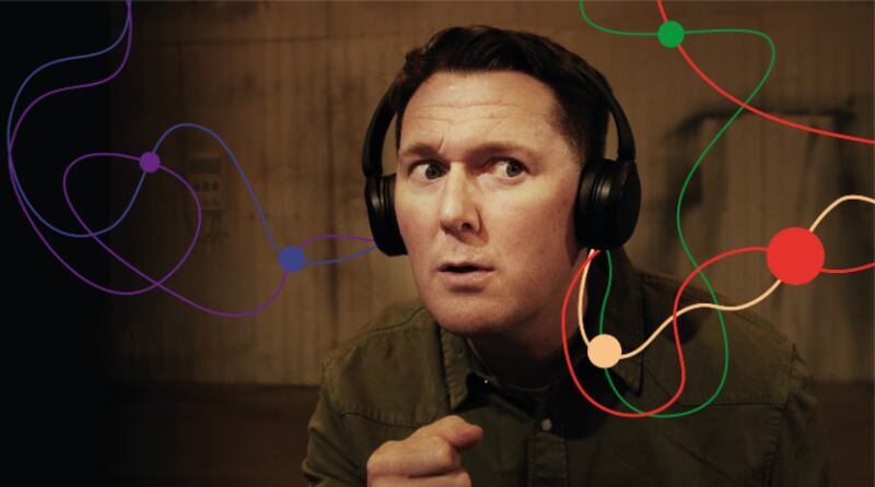 Man Who Talks to Statues. Photograph: Kieran O'Connor