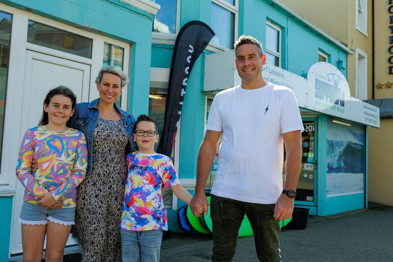 Richie and his wife, Briohny, live for most of the year in her native Australia with their children, Ella and Kai. But Bundoran is also home for them. Photograph: James Connolly