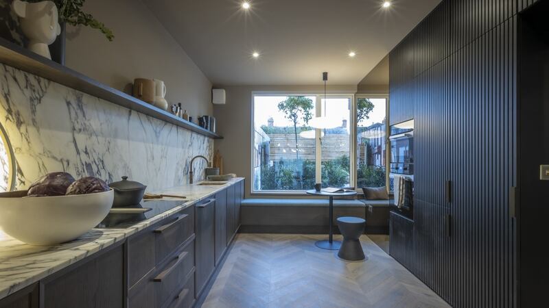 Kitchen in three-bed homes.