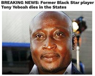 Thankfully for us all, Tony Yeboah is still alive and kicking.