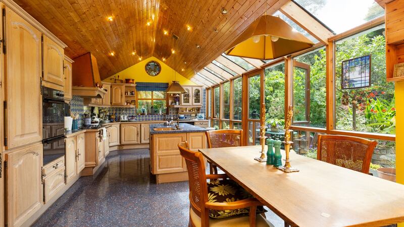 The kitchen and dining area.