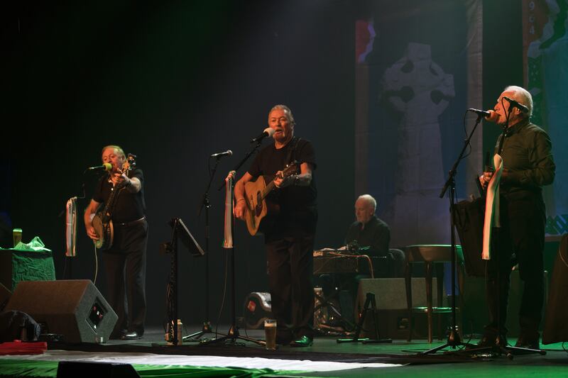 The Wolfe Tones: Brian Warfield, Tommy Byrne and Noel Nagle. Photograph: Barry Cronin