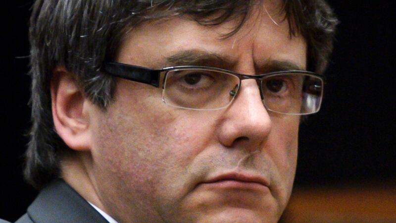 Catalonia’s deposed leader Carles Puigdemont: “I will not throw in the towel. I will not quit.” Photograph: Getty Images