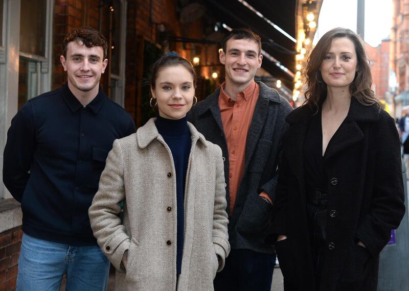 Screen stars: Paul Mescal, Venetia Bowe, Eanna Hardwicke and Clare Dunne. Photograph: Dara Mac Dónaill