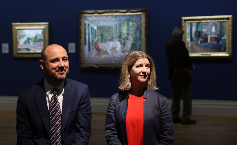 Dr Brendan Rooney, head curator at the National Gallery, and Dr Caroline Campbell, director of the National Gallery, pictured in October 2023. 
Photo: Laura Hutton / The Irish Times
