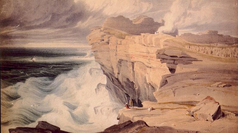 Dun Aengus Fort, Inishmore, Aran Islands, c 1827, by George Petrie, National Gallery of Ireland
