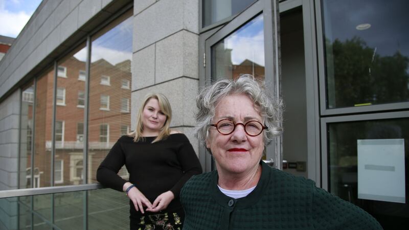 Playwright Nancy Harris with director Garry Hynes at the Gate Theatre. Photograph: Nick Bradshaw/ The Irish Times