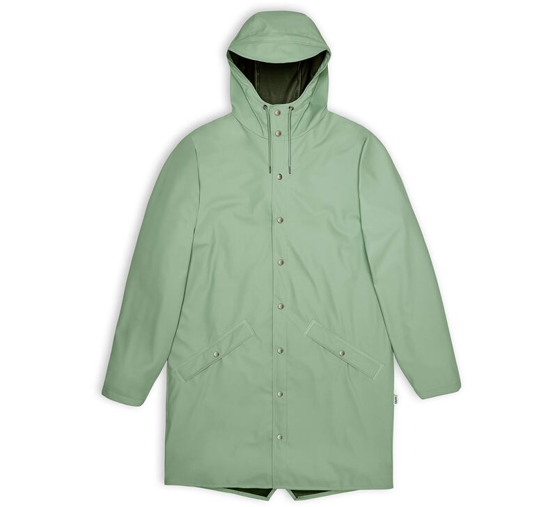 Rains long jacket with hood, €95 from Brown Thomas